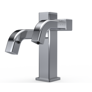 Two-in-One Square Automatic Faucet and Automatic Soap Dispenser with 32oz bottle