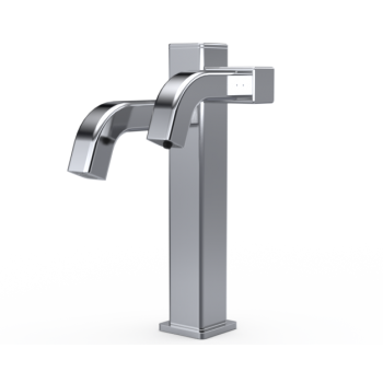 Two-in-One Square Automatic Faucet and Automatic Soap Dispenser For Vessel Sink Applications