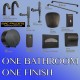 Automatic urinal, toilet flush valves, faucet and soap dispenser in Venetian Bronze