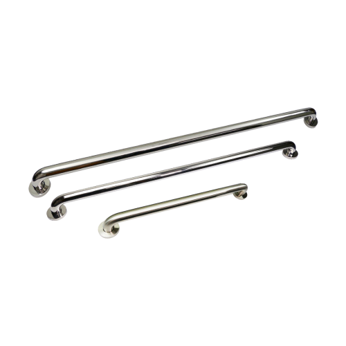  TMGB-18, Triple Matching Grab Bar Set Of Three In Polish Chrome