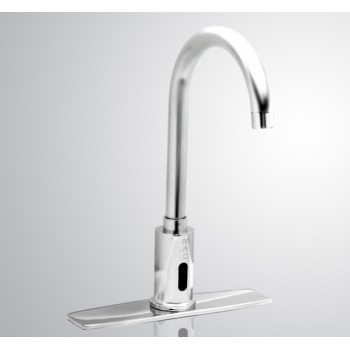 FA444-31DL Touch-Free gooseneck Faucet with 8” Deck Plate